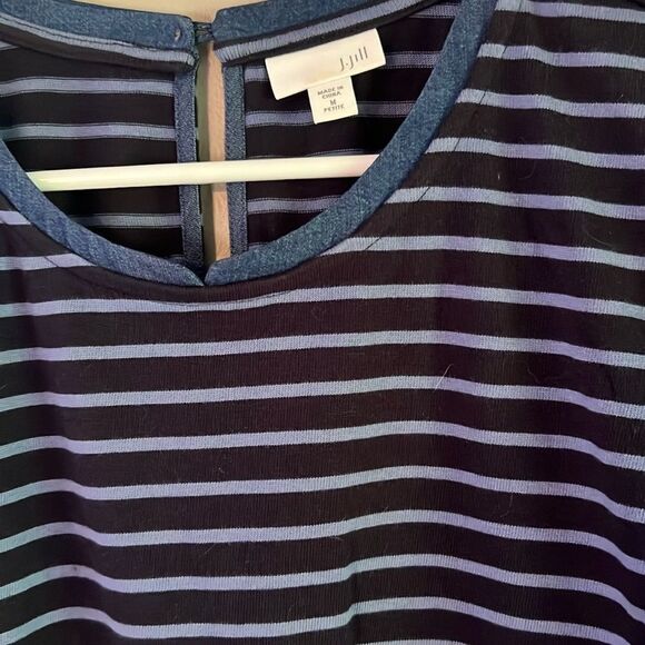 J. Jill striped long sleeve sweater pullover dress with pockets MP - Picture 5 of 8